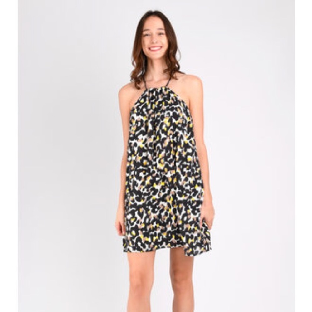 Ten Tomorrow Audrey Slip Dress Leopard Sz S